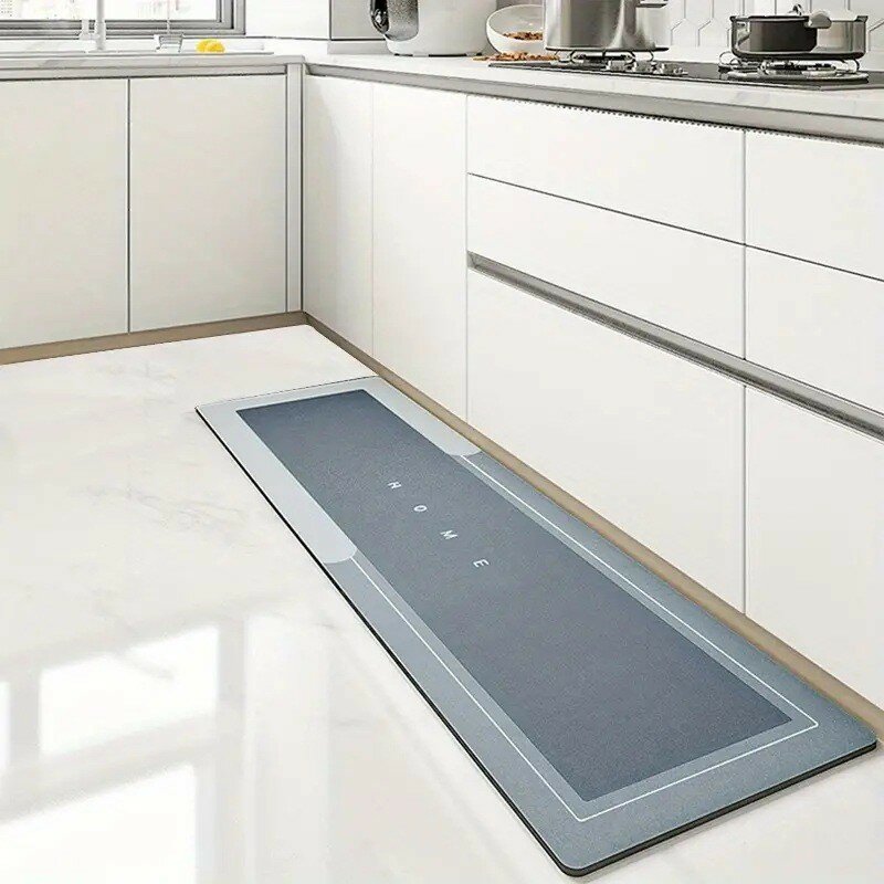 Silicon diatom mud doormat kitchen mat with water absorption and antislip design for home entryway and living room blue 40x60cm