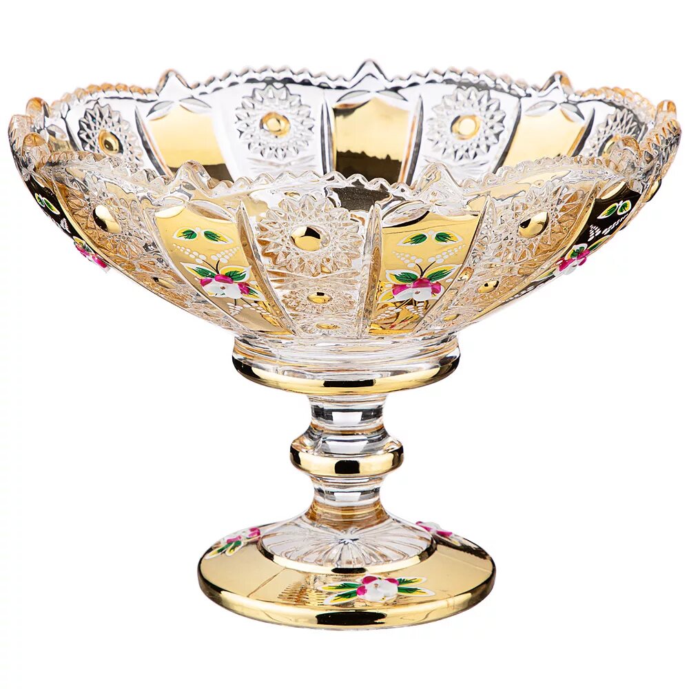 Конфетница 195-171 gold glass 195*195*15 см
