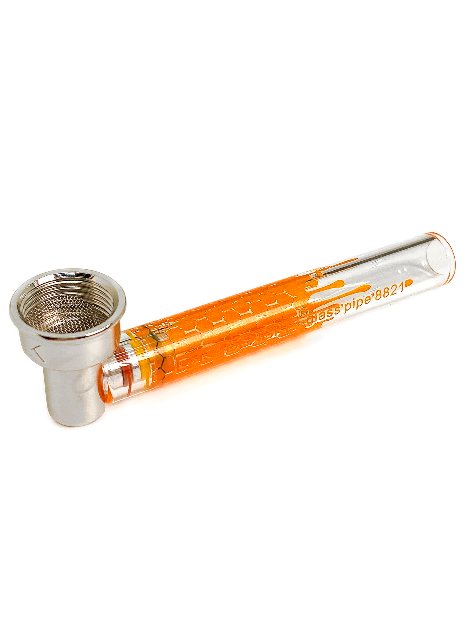 Мундштук трубка Bee Cells Shooter Orange 9.5 СМ из боросиликатного стекла