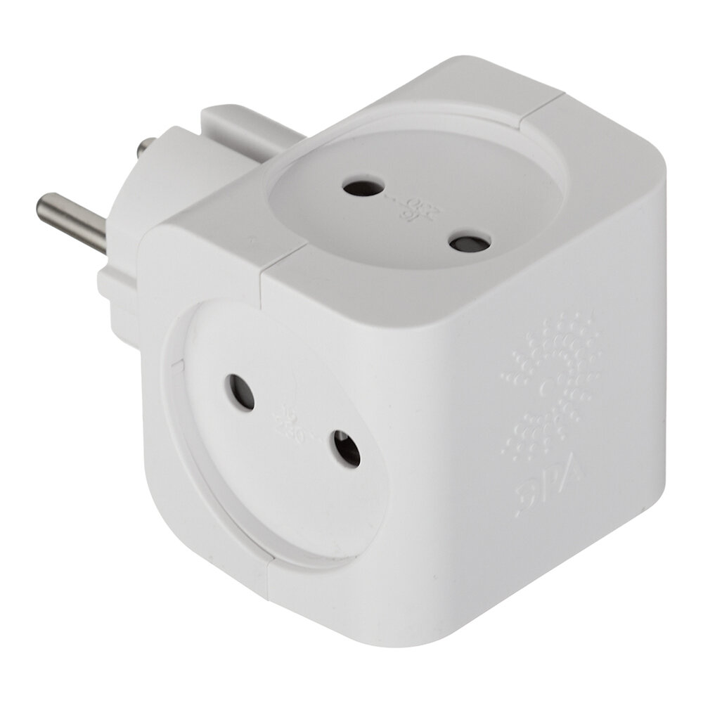 Разветвитель 4 розетки Эра 16 А 220 В 35 кВт белый (Б0005103)