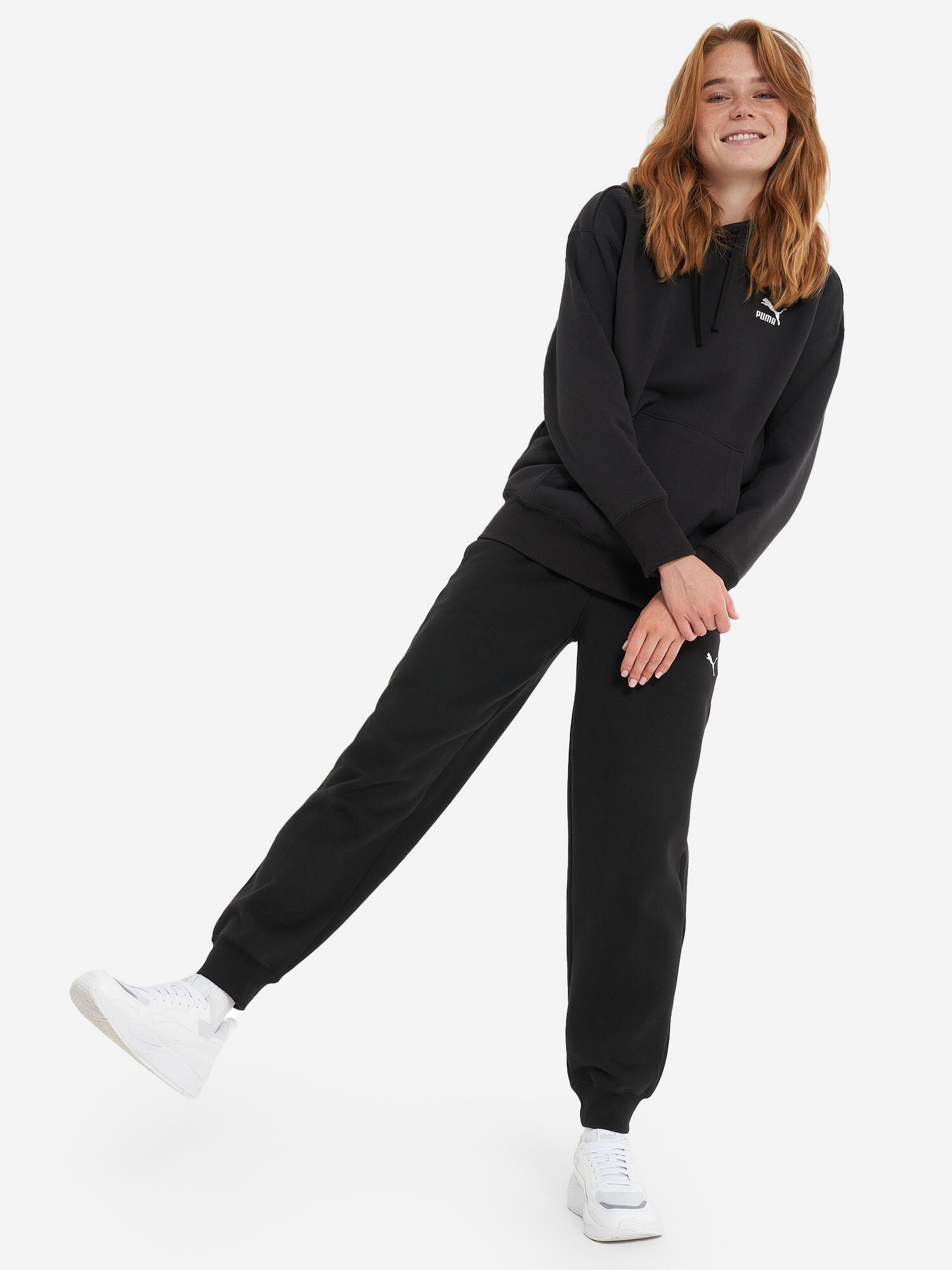 Худи спортивное PUMA, размер L, , черный — фото 1