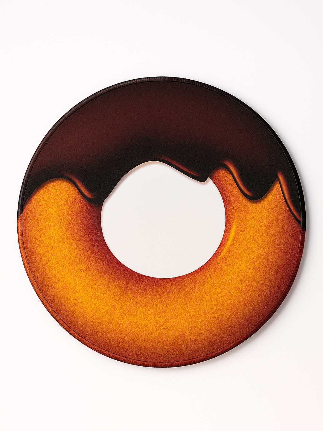 Коврик для мыши "G7", круглый, с принтом фрукт, прошитые края, 25см