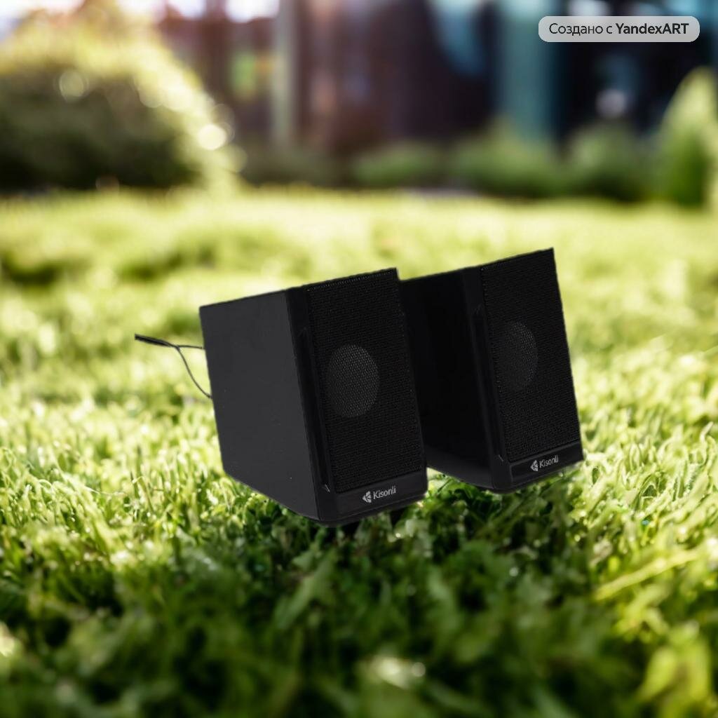 Акустика Kisonli Т020: портативная стерео система с USB-питанием и 3,5 мм разъемом — фото 1