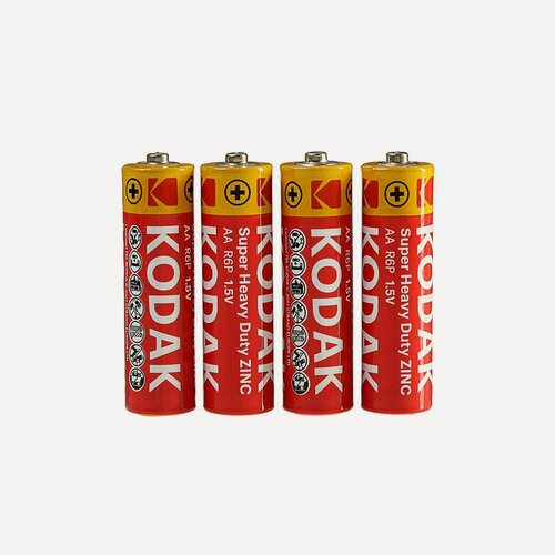 Изображение товара Батарейка солевая Kodak Super Heavy Duty, AA, R6-4S, 1.5В, спайка, 4 шт.