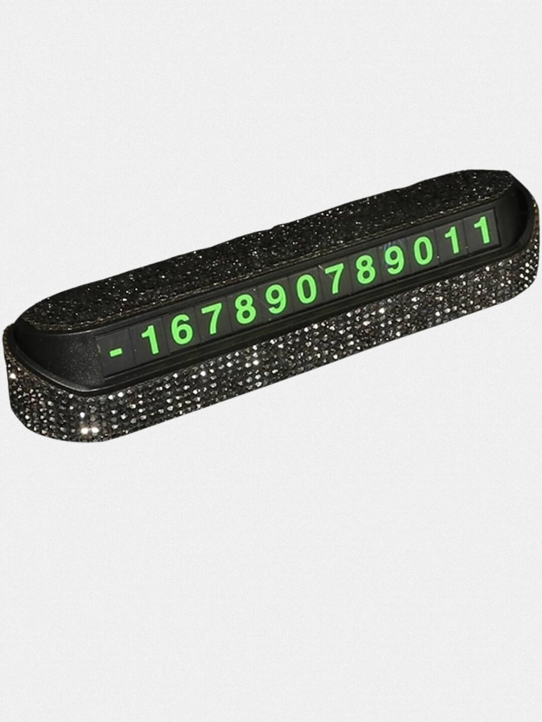 Авто визитка для номера телефона, универсальная, со стразами — фото 1