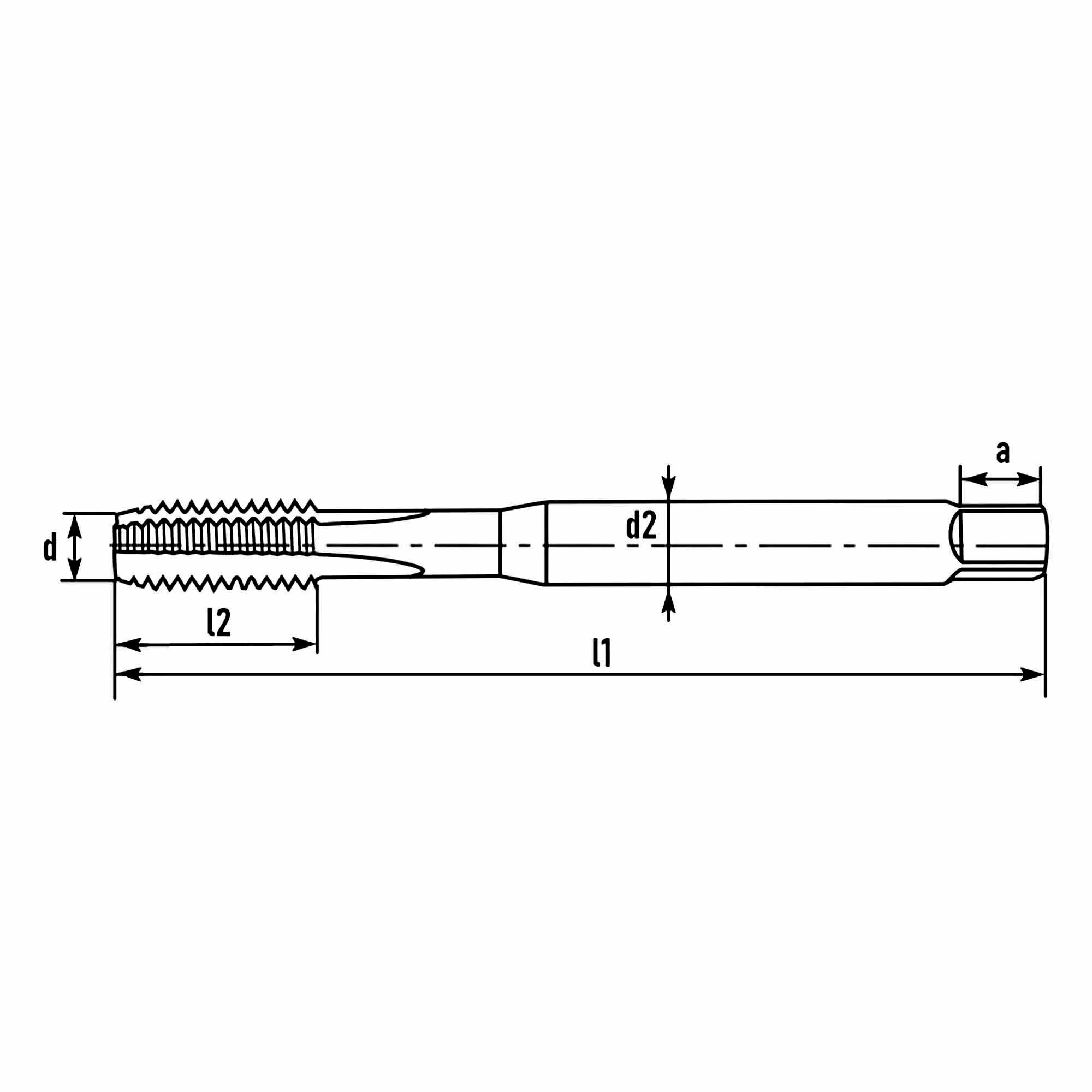 Метчик машинный H-Tools М9х1,5 DIN371 HSSE 6h B/4-5P 111101-C2-0095 — фото 1