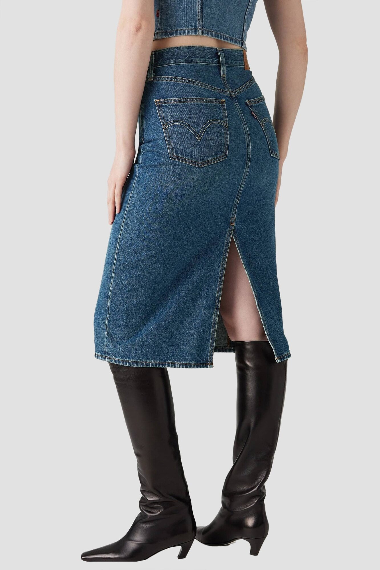 Юбка Levi's, размер 28 JEAN, синий — фото 1