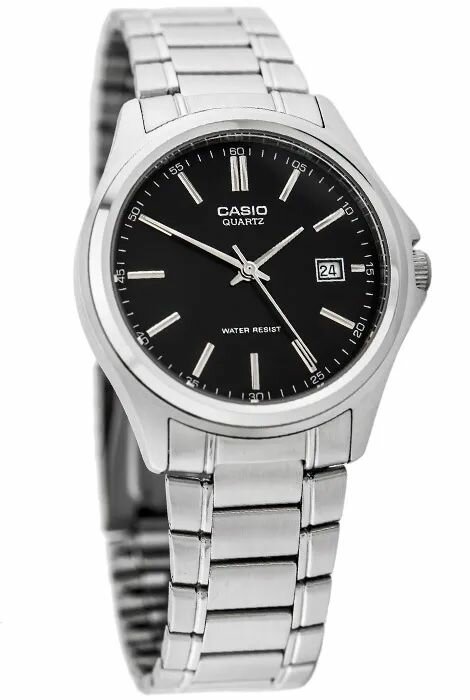 Наручные часы CASIO, серебряный, черный — фото 1