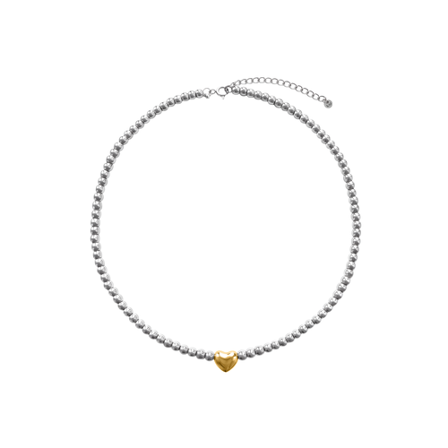 фото Колье lu jewel, длина 34 см, серебряный, золотой