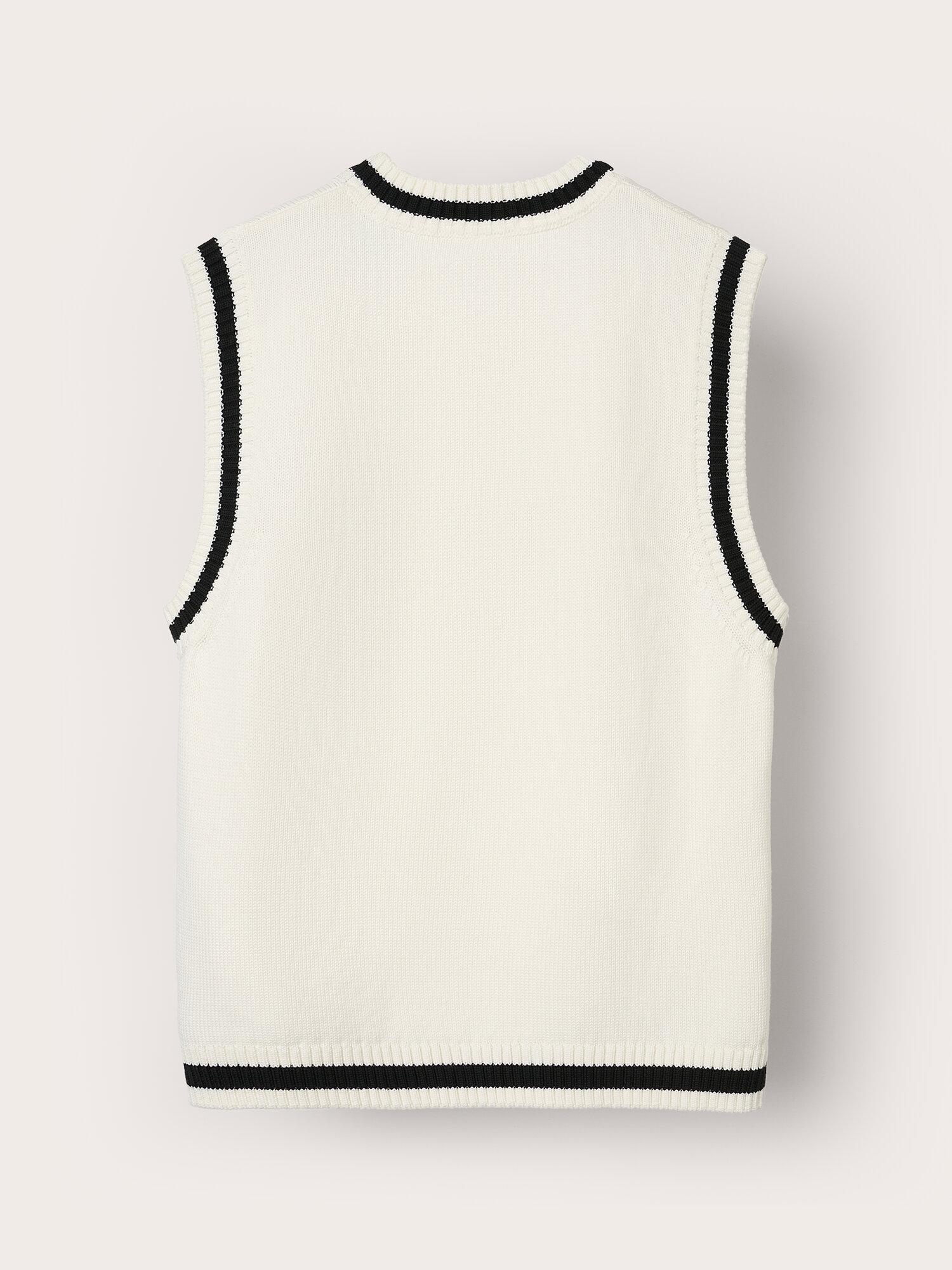 Школьный жилет Junion вязаный, размер 128, белый — фото 1