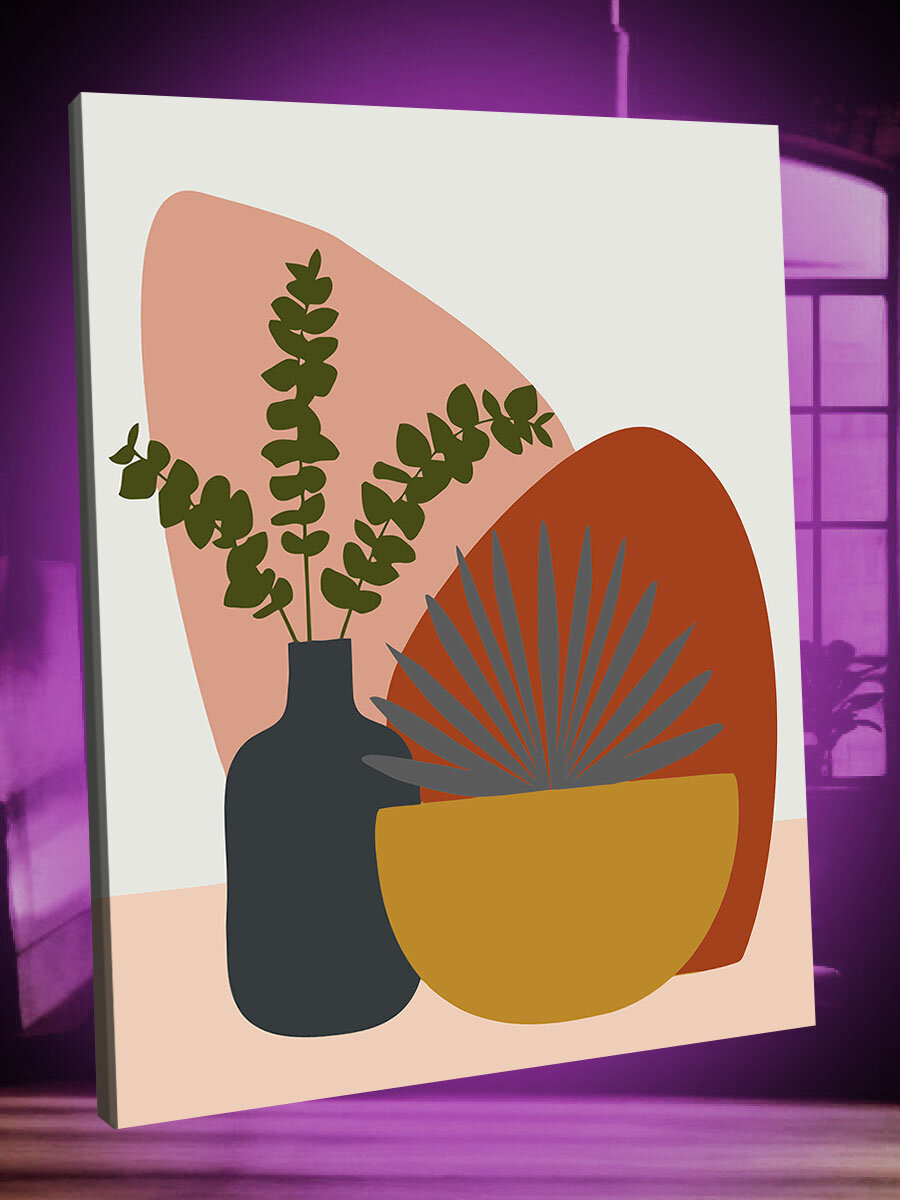 Картина по номерам Композиция с вазой / Composition with a vase холст на подрамнике 40*50