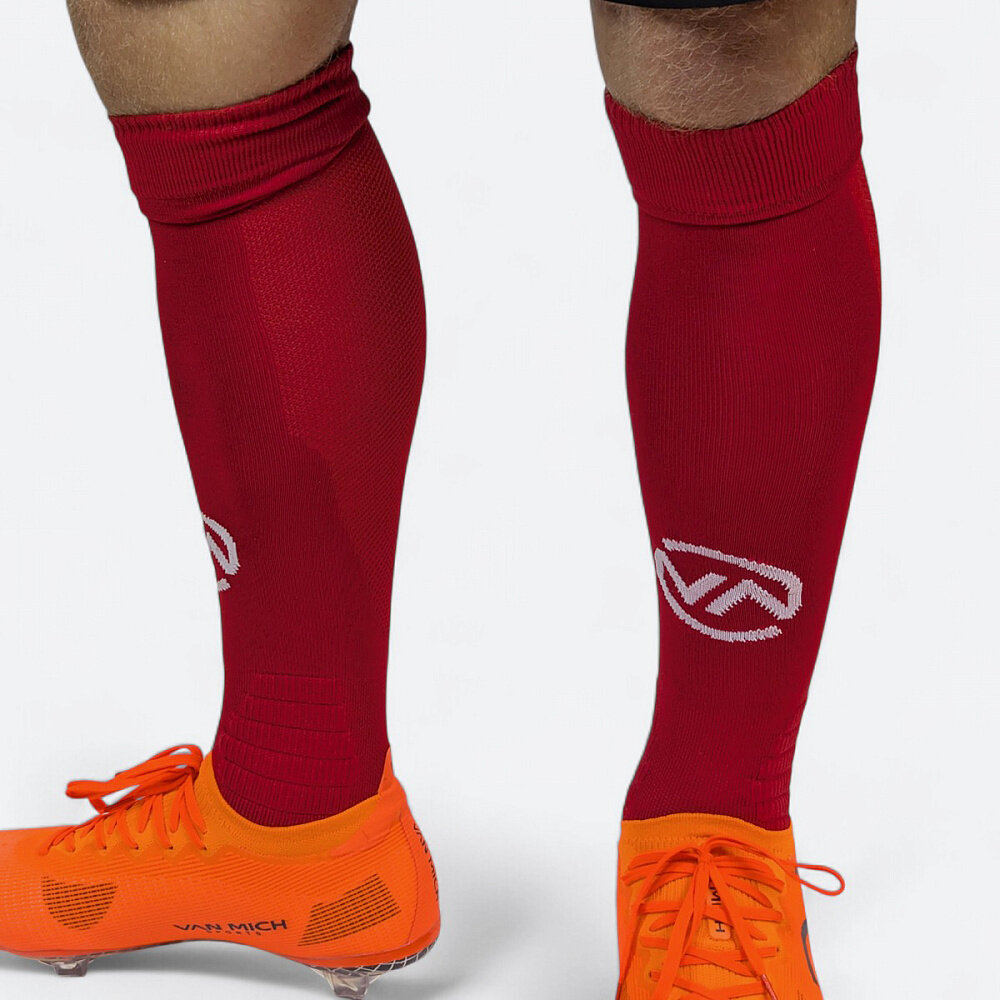 Гетры футбольные VAN MICH Football, размер 38-42, красный — фото 1