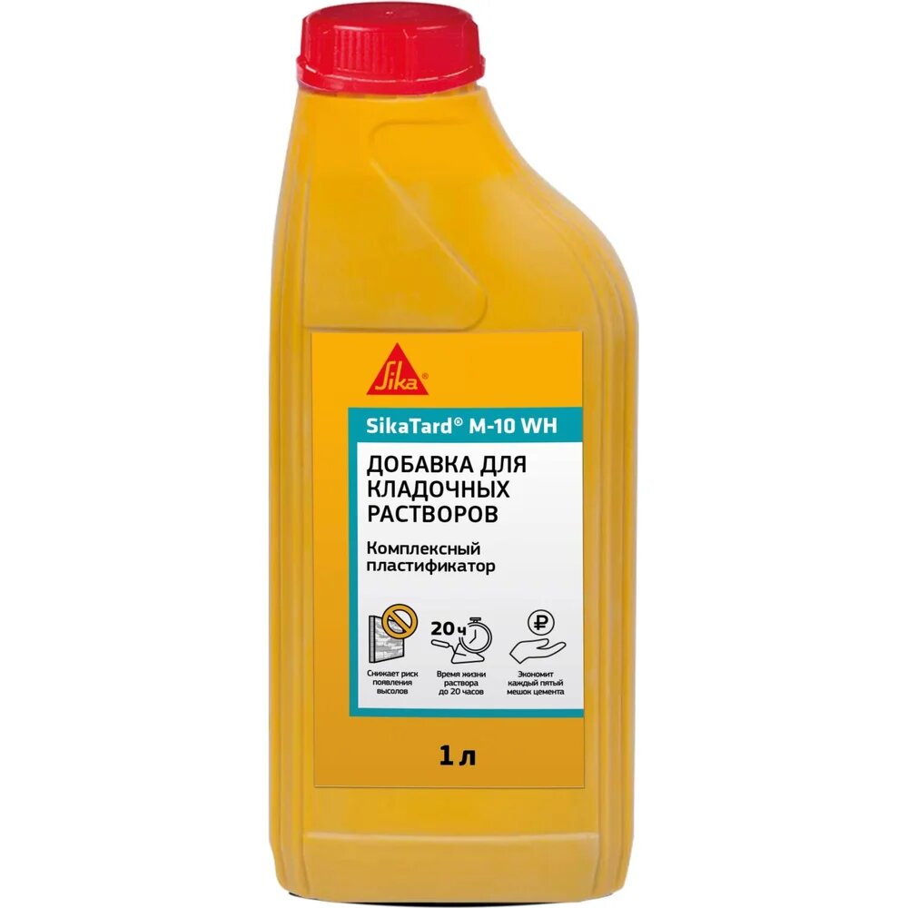 SIKA Tard M-10 WH Комплексная добавка для кладочных растворов Канистра 1л. 670395