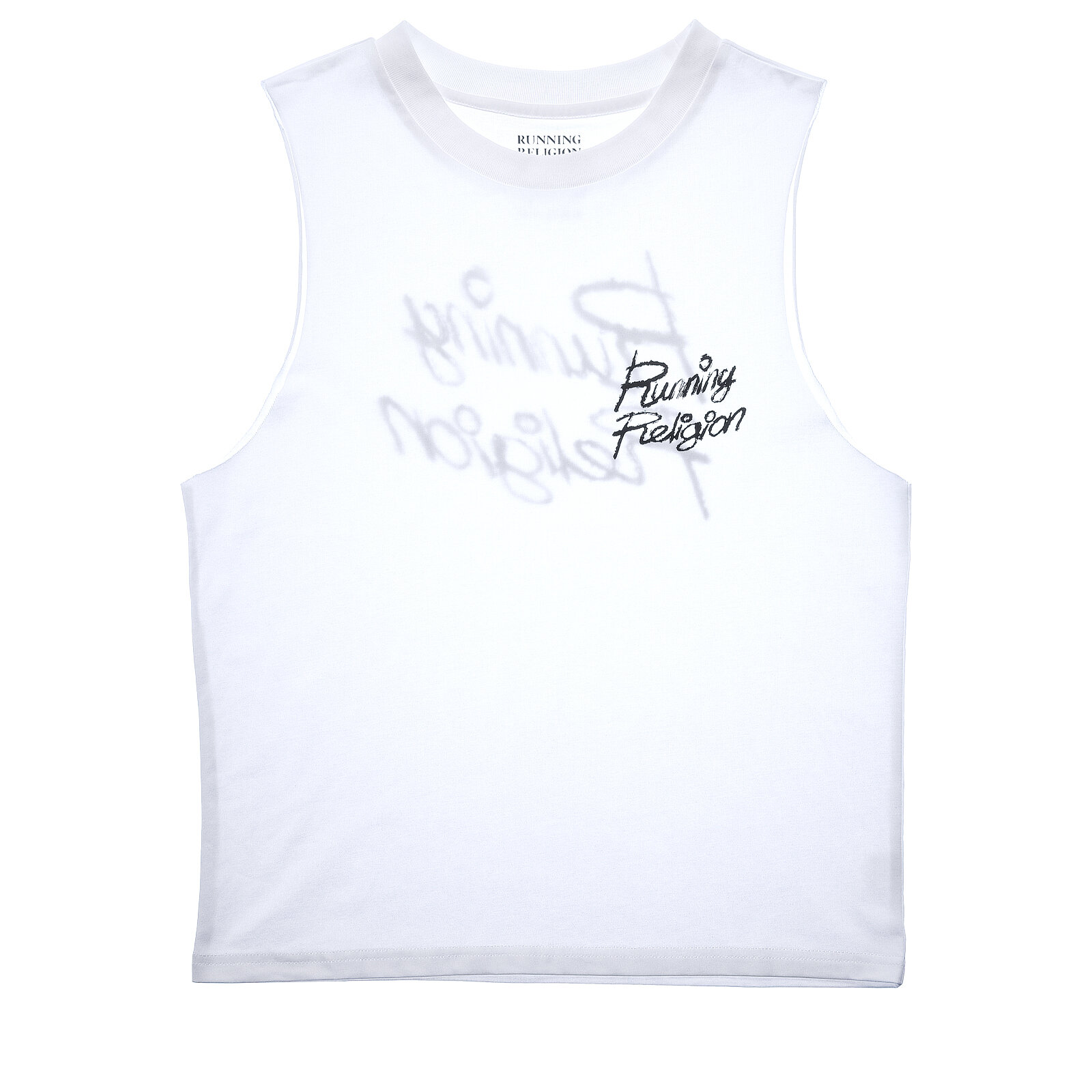 Футболка RUNNING RELIGION OFF ROAD MUSCLE TEE white, 1 шт., размер XS, белый/белый