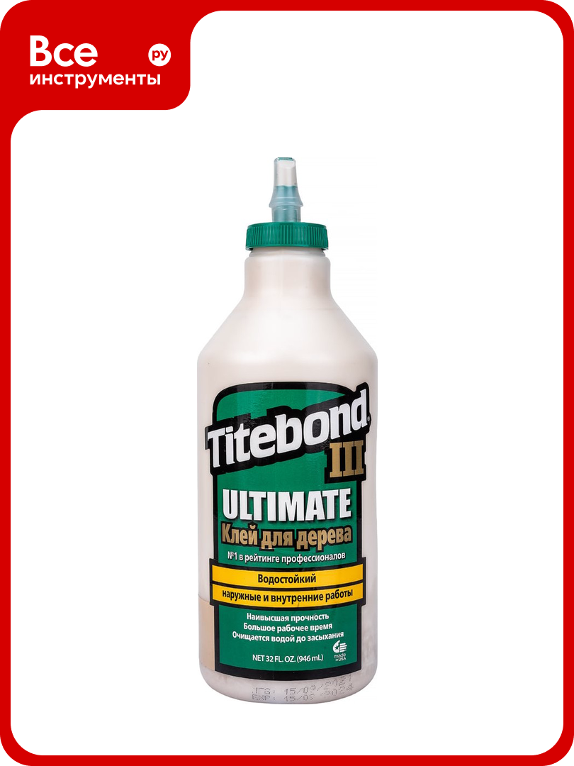 Клей повышенной влагостойкости Titebond III Ultimate 1415