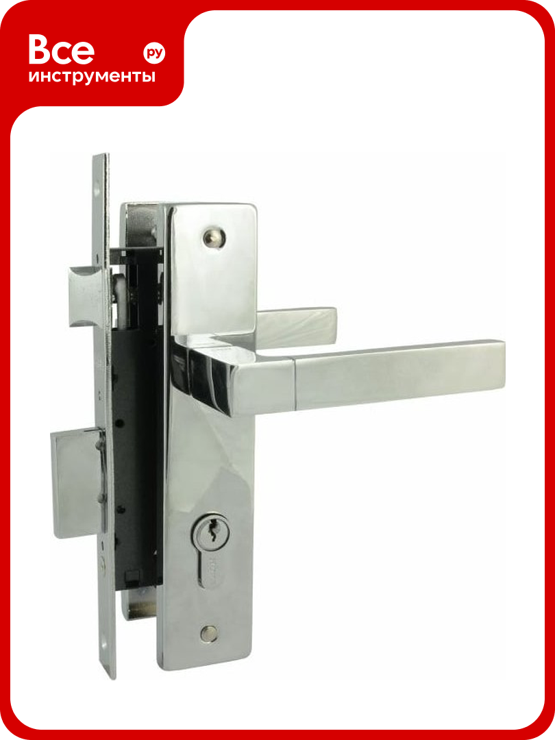 Врезной замок нора-м N109-70 Л хром 16271
