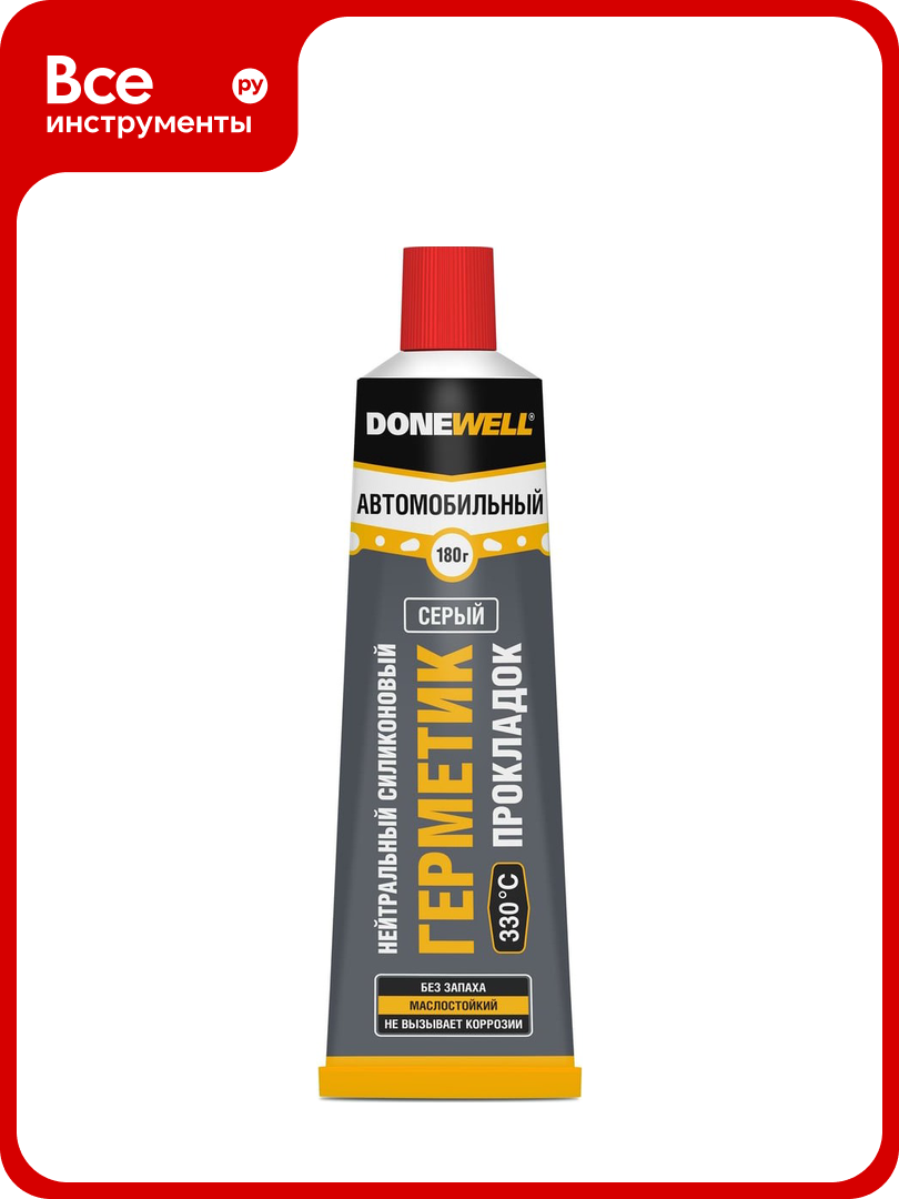 Автомобильный нейтральный высокотемпературный герметик DONEWELL силиконовый 118 мл серый DGT-215