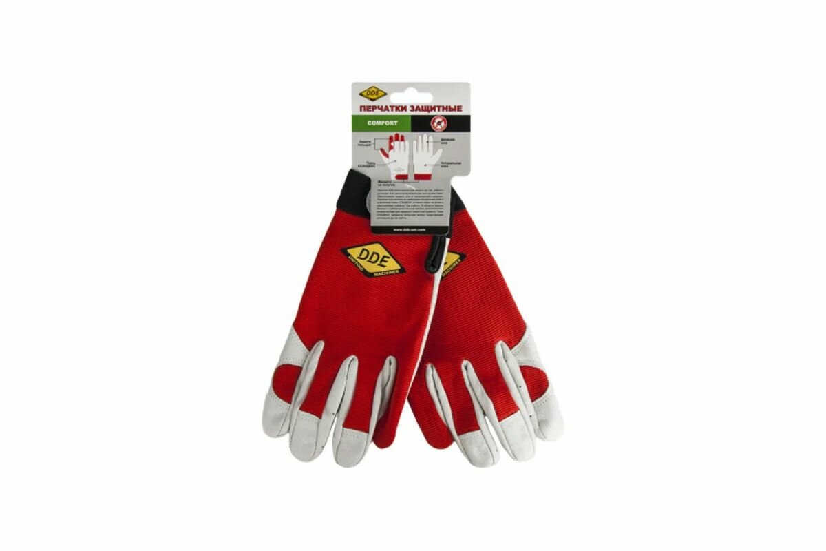 Перчатки защитные кожа/спандекс СOMFORT (р. L) DDE 648-465