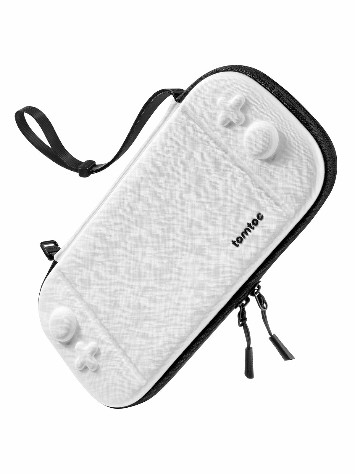Чехол Tomtoc для Nintendo Switch 2, FancyCase-G05 с мягкой подкладкой, со слотами для картриджей, белый — фото 1