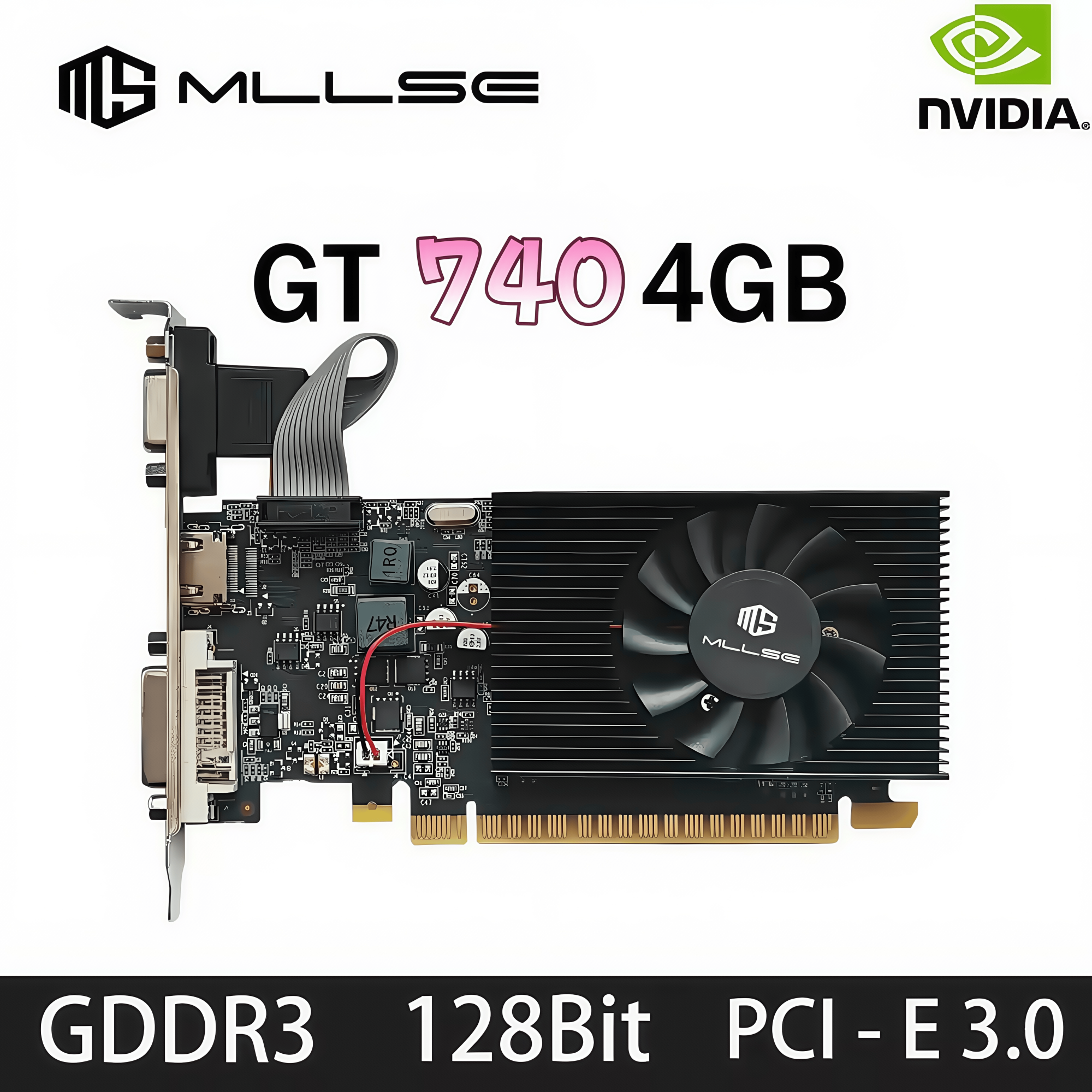 Видеокарта MLLSE NVIDIA GeForce GT 740 4Гб GDDR3 993 МГц 3 монитора