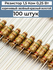 Резистор 1,6 Ком 0,25ВТ 100 шт, 1K6 CF 1/4W 5% выводной, набор