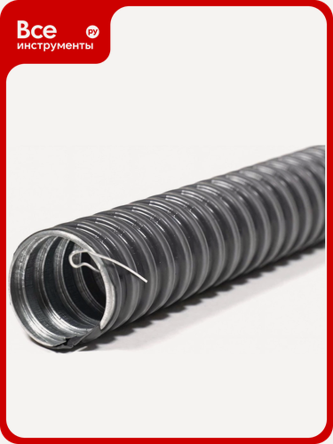 Изображение товара Металлорукав в ПВХ изоляции гофроматик МРПИ НГ 20 50 м/уп. черный с протяжкой