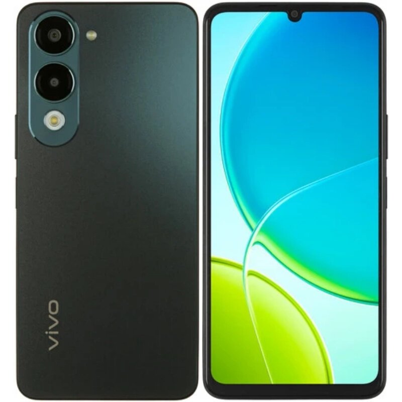 Смартфон Vivo Y04 Green, Android 14, IPS, Unisoc T7225, 6.7", 4ГБ/128ГБ