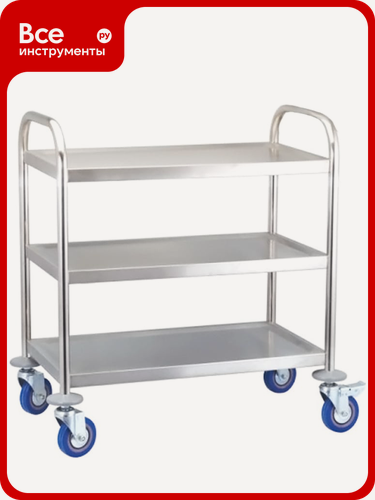 Изображение товара Тележка, 3, с 3 полками Viatto Commercial RST3B 810х460х850 мм 165100, нержавеющей стали