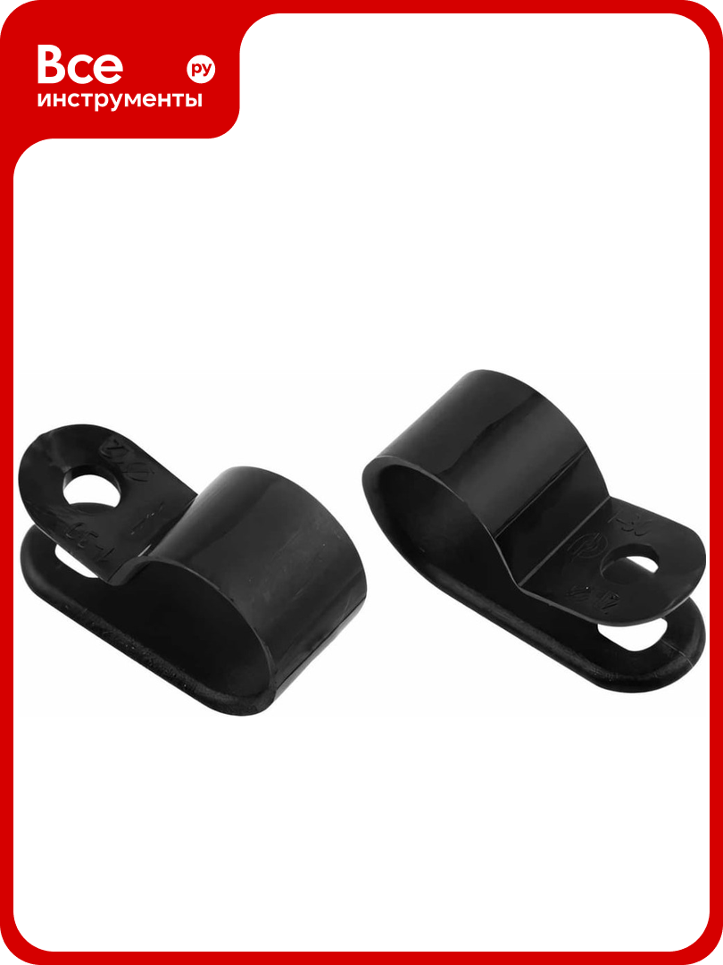 Кабельная скоба под винт REXANT 5 мм черная 50 шт. 07-4405-1