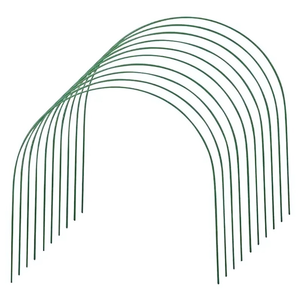 Дуга металлическая в кембрике  3 м  диаметр 10 мм  толщина 0 5 мм  цвет зеленый