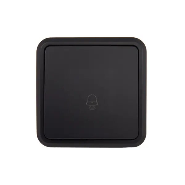 Кнопка для дверного звонка проводная Lexman First цвет черный