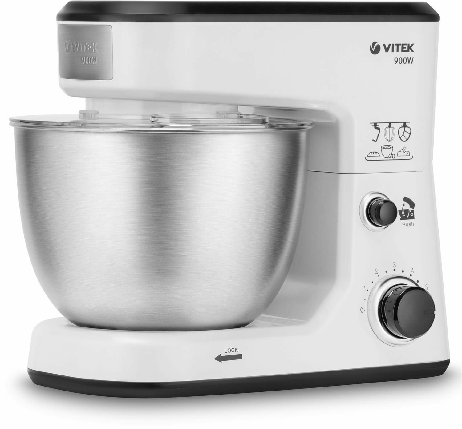 VITEK Кухонная машина (планетарный миксер) VT-1438 900 Вт белый