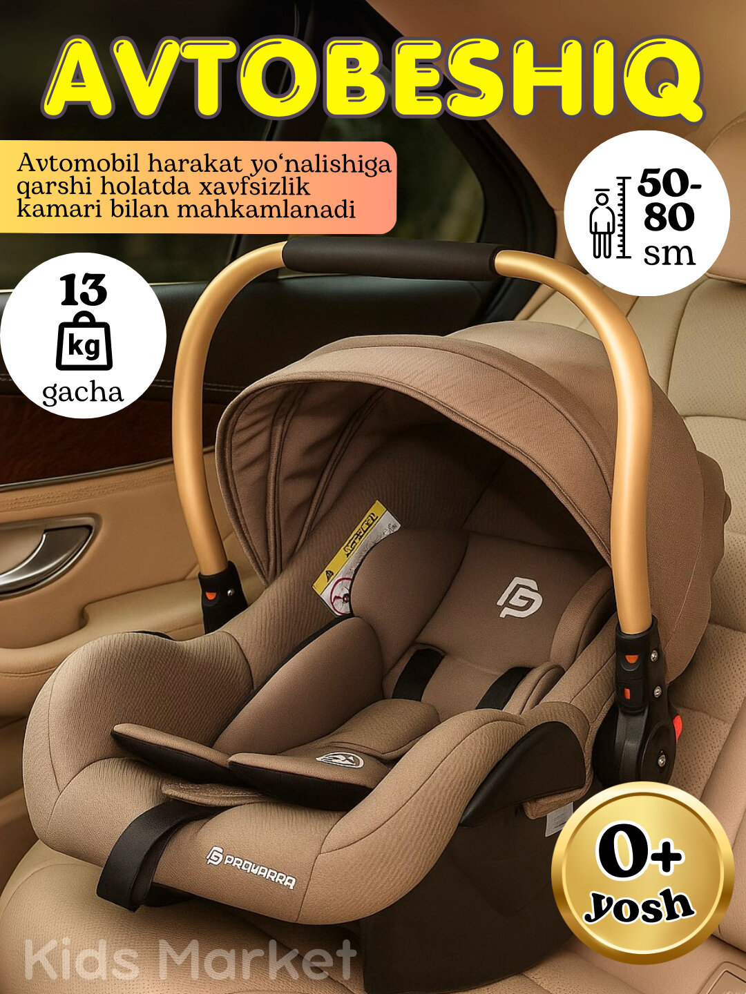 Детское автокресло, автолюлька для новорожденных, переносная люлька