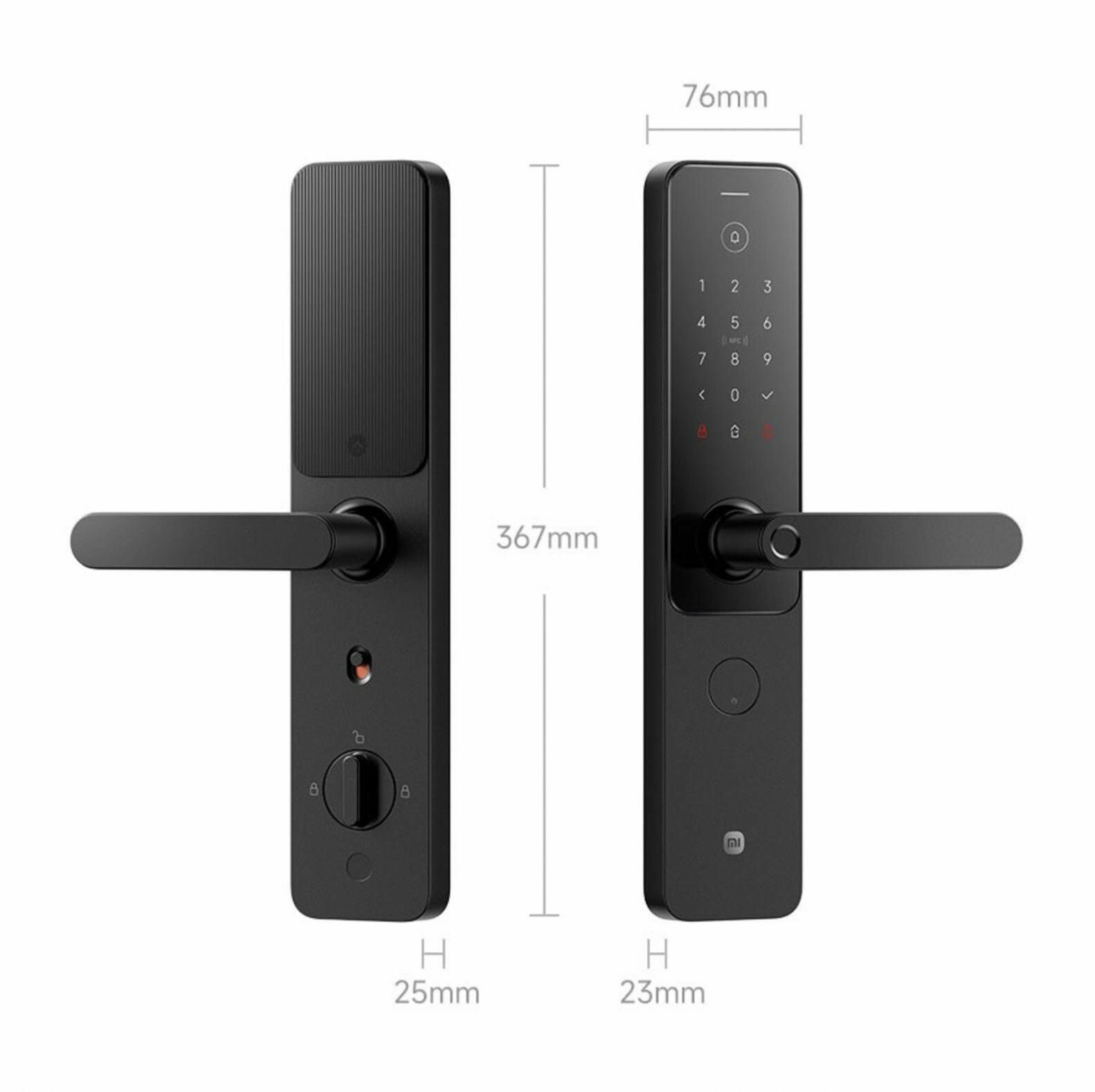 Изображение Умный дверной замок Xiaomi Smart Door Lock E30 XMZNMST10LK Fingerprint unlock(Mihome APP, HyperOS), Черный