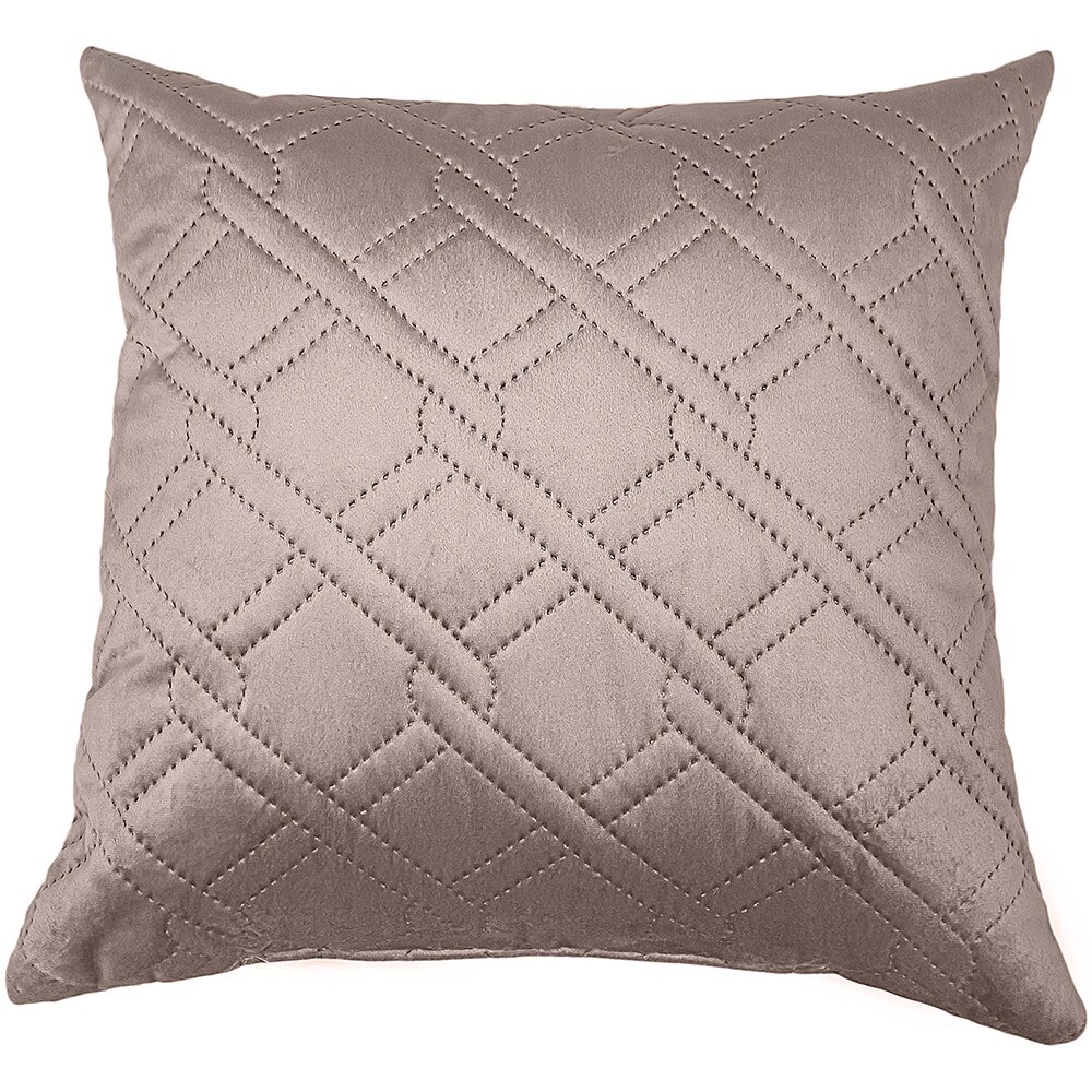 Подушка декоративная CITY GLAM 43х43 см бежево-серая