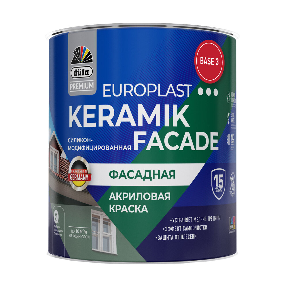 Краска Dufa Premium Europlast Keramik Facade фасадная база 3 09 л