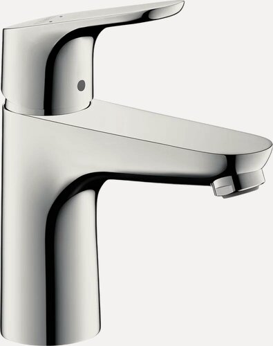 Изображение товара Смеситель для раковины Hansgrohe Focus E2 31517000 хром, глянцевый, кран для ванной в раковину, из латуни, рычажный, с керамическим картриджем, с функцией экономии расхода