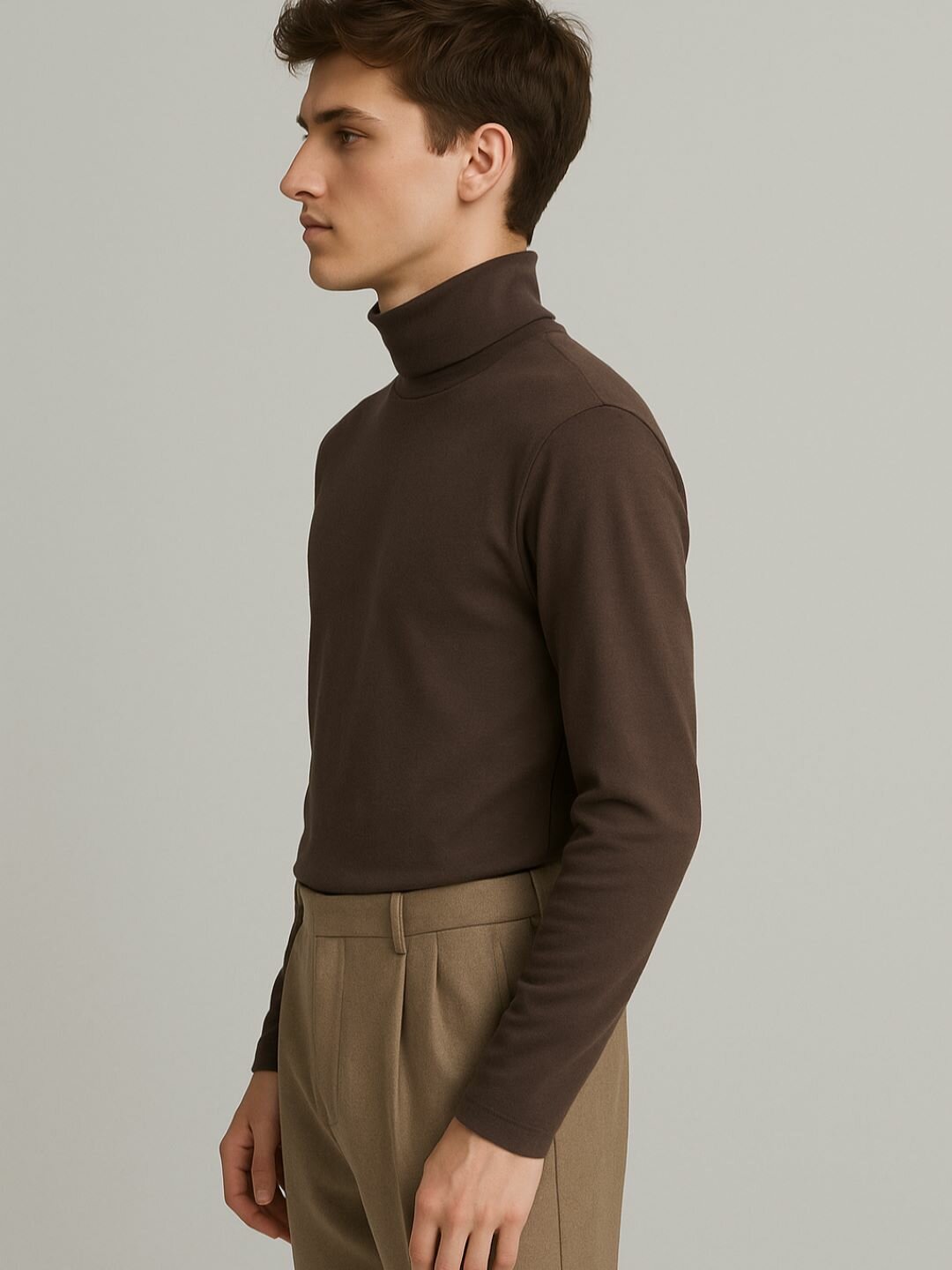 Водолазка DNZ, размер L, коричневый — фото 1