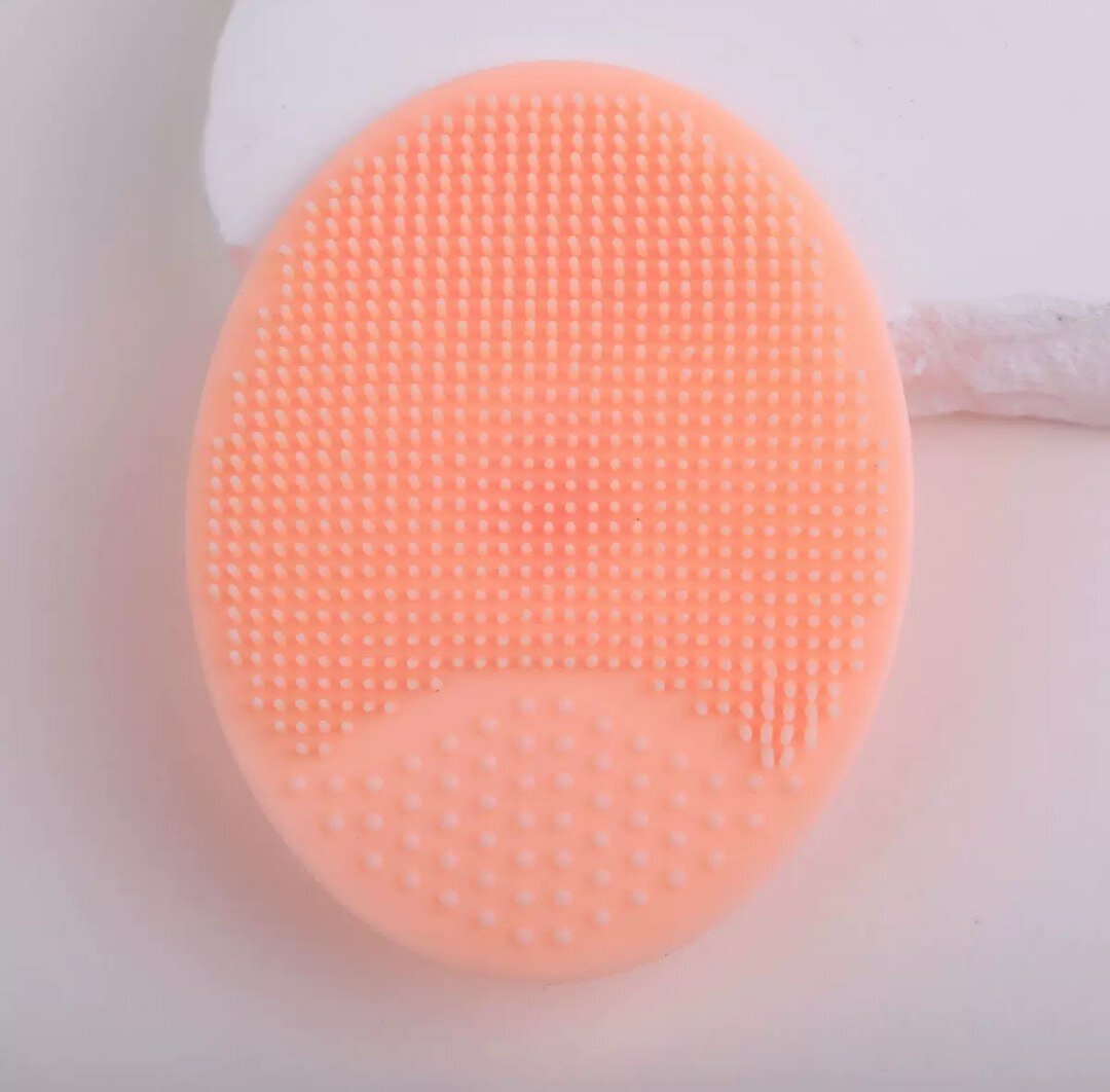 Щетка-спонж силиконовая для лица, ультратонкие подушечки, массажер для умывания, очищения волос новорожденного