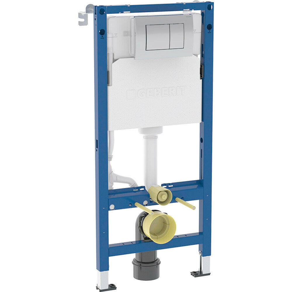 Инсталляция Geberit Delta Duofix для подвесного унитаза с кнопкой хром глянцевой (458.163.21.2)