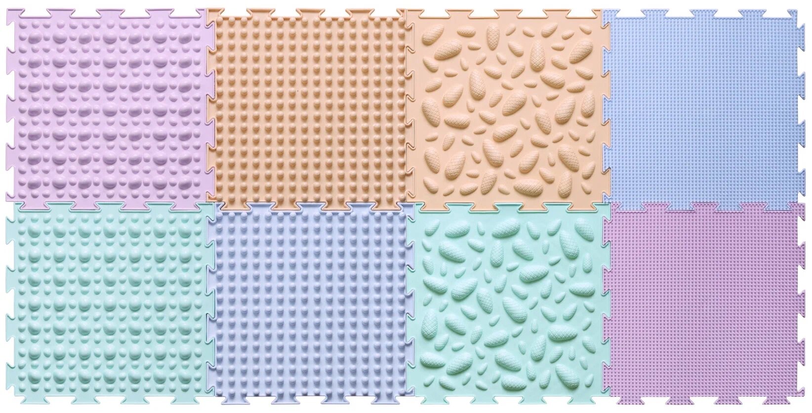 Ортопедический массажный коврик Малыш пастель (8 пазлов)