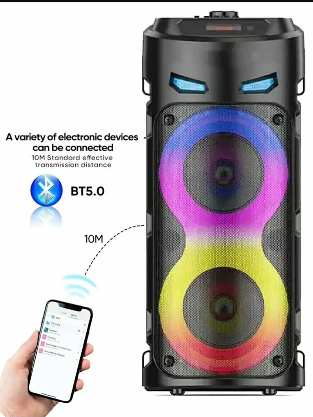 Караоке-колонка ZQS-4239S, RGB LED, Bass, Bluetooth, микрофон