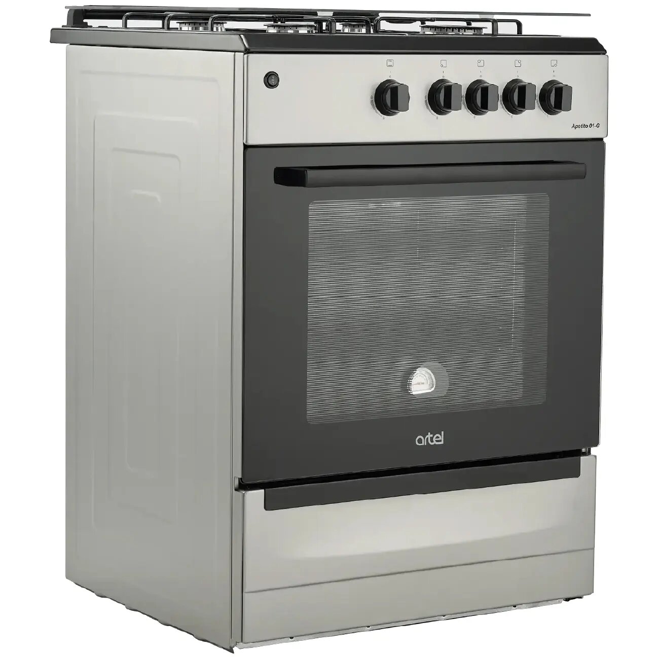 Газовая плита ARTEL APETITO 01G GK V1 Gray, Вес: 41 кг, Высота: 85 см, Газ-контроль: нет