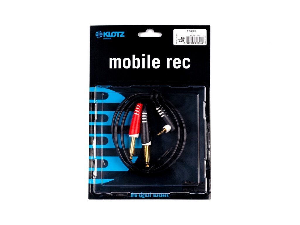 Коммутационный кабель, 3.5мм-2x6.35мм, 1 м, Klotz AY5-0100