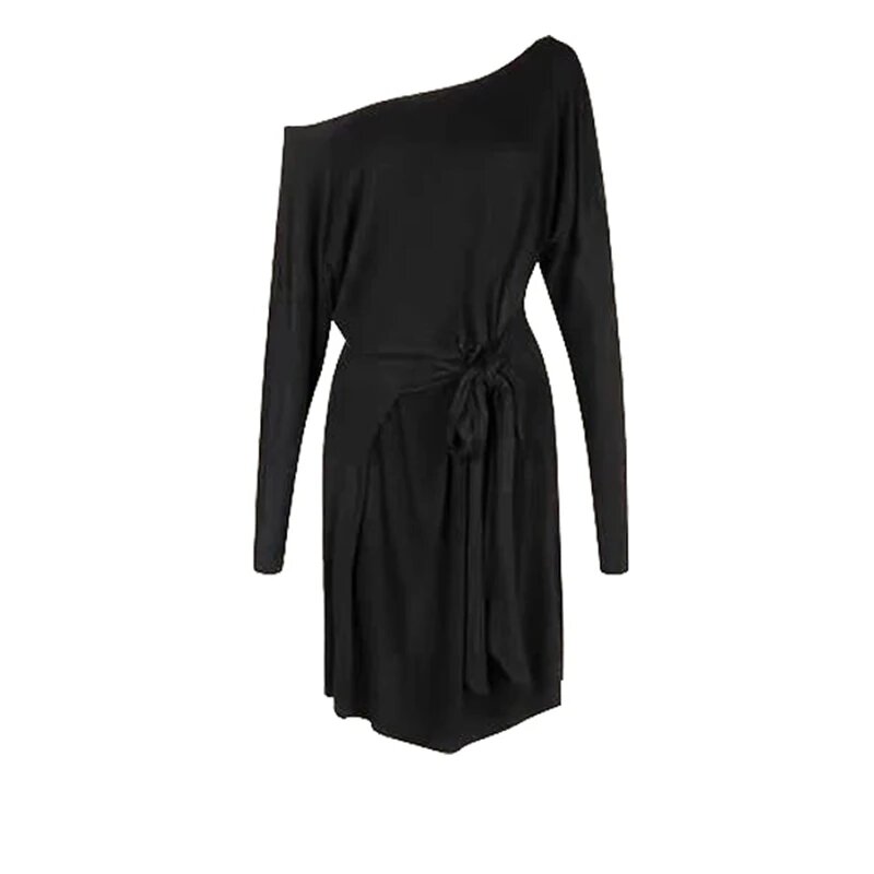 Латиноамериканский танцевальный костюм платье с открытыми плечами S