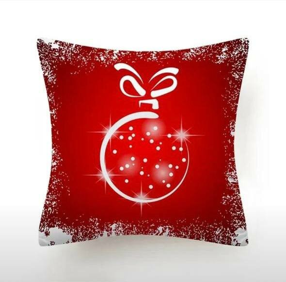 Новогодняя декоративная подушка 45×45 см — идеальный подарок для праздничного дизайна интерьера