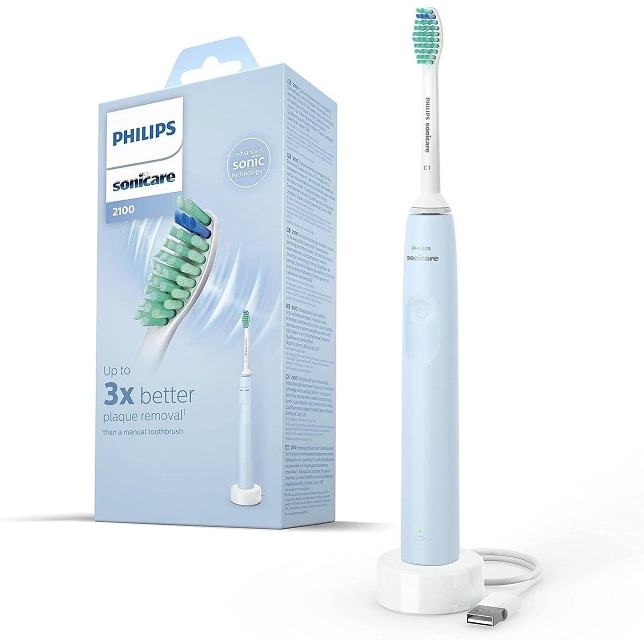 Электрическая зубная щетка Philips Sonicare HX3651, звуковая, от аккумулятора, 56 мин.