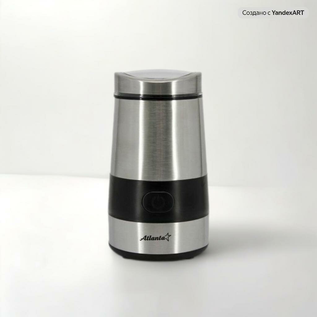 Кофемолка ATLANTA "ATH-3402" электрическая металлическая ротационный нож