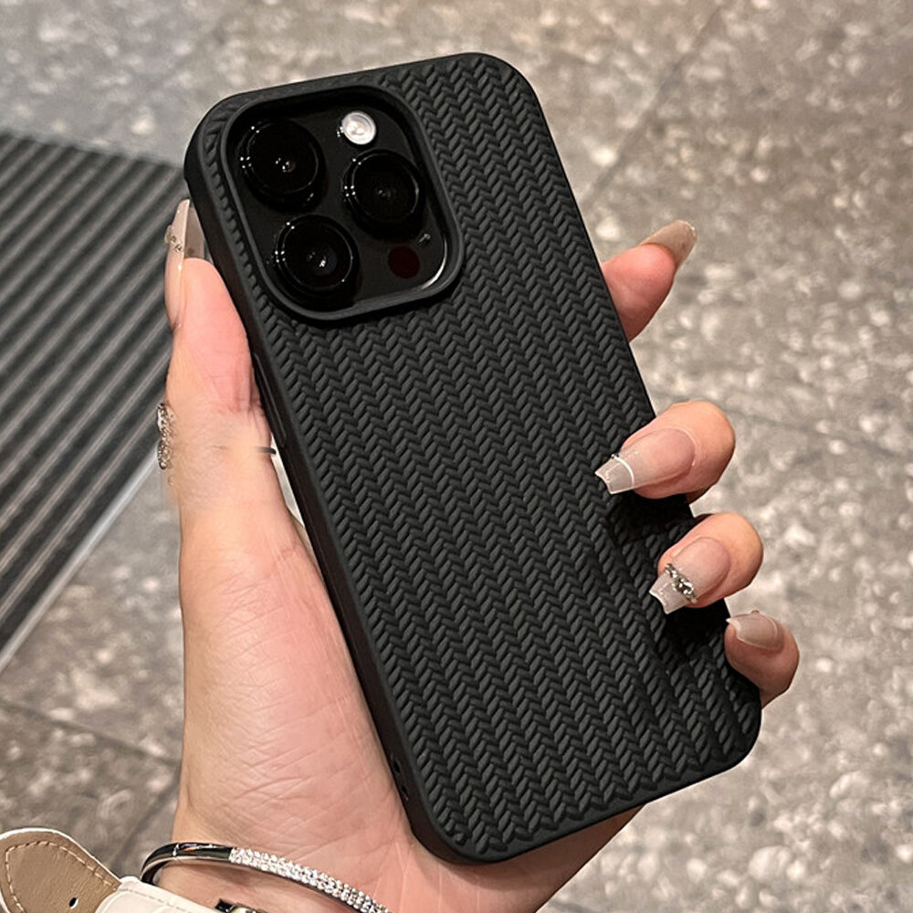 Чехол для iPhone 12 Pro Max, силиконовый, ударопрочный, не оставляет следов от рук , Цвет - Чёрный — фото 1