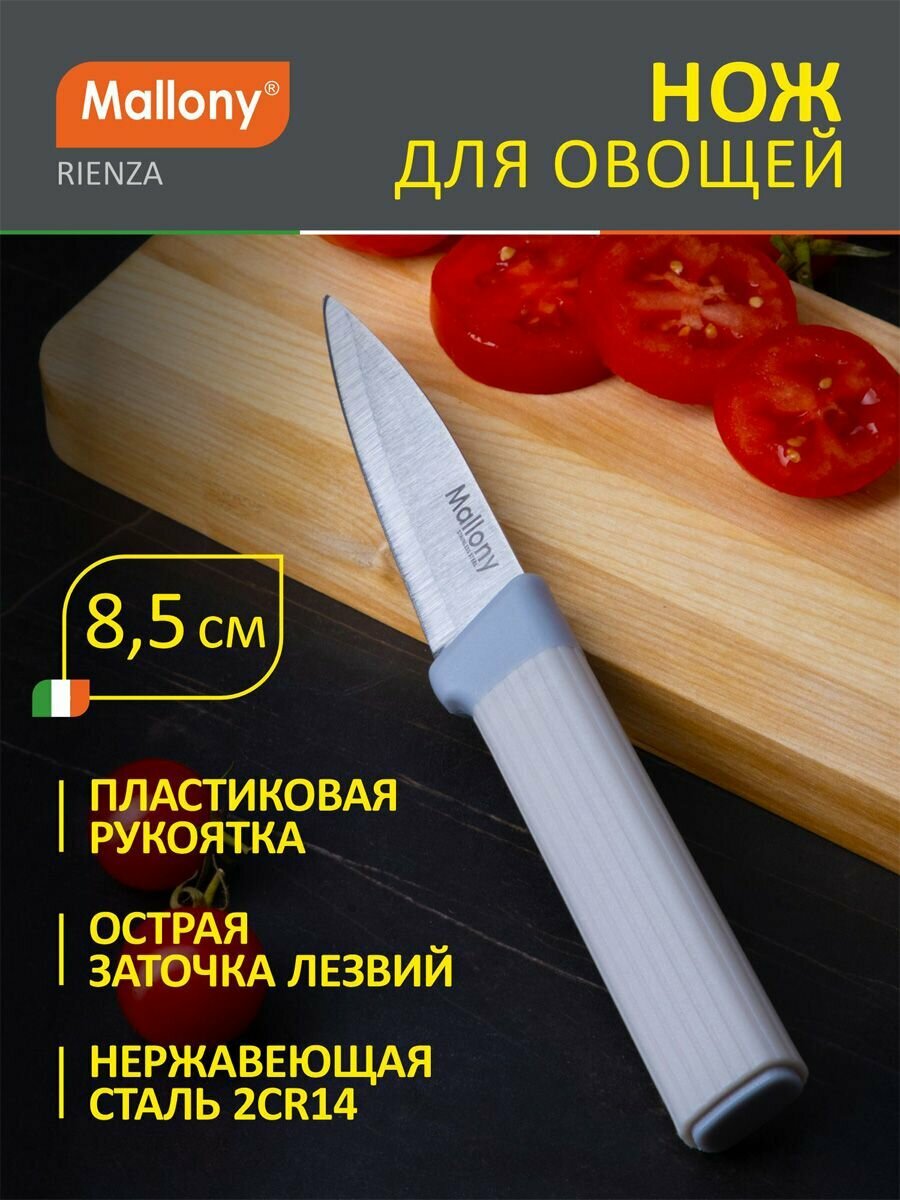 Нож с пластиковой рукояткой RIENZA для овощей 85 см
